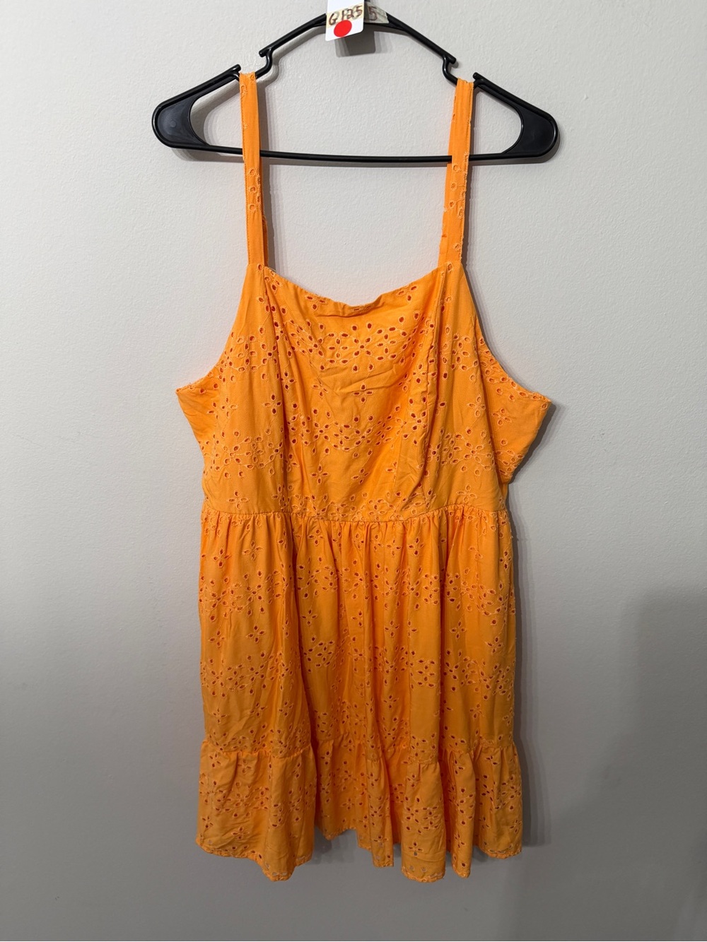 Women’s Torrid Orange Eyelet Babydoll Tank Top Size 1 1X